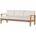 thumbnail image 1 of Lounge Sofa, Wood, Brown Natural White, Modern Contemporary Urban Design, Outdoor Patio Balcony Cafe Bistro Garden Furniture Hotel Hospitality, 1 of 10