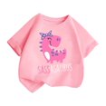 thumbnail image 1 of Lounge Tops for Kids Girl Boy Fall Summer Short Sleeve Crewneck Dinosaur Print Tops Blouses Shirts Kid 2026 Clothing Trendy Country Concert Y2K 5 Years, 1 of 7