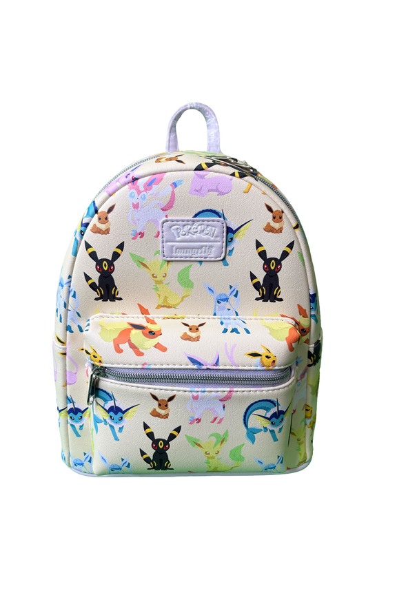 Loungefly All Over Print Pokemon Eeveelutions Mini Faux Leather Shell Backpack