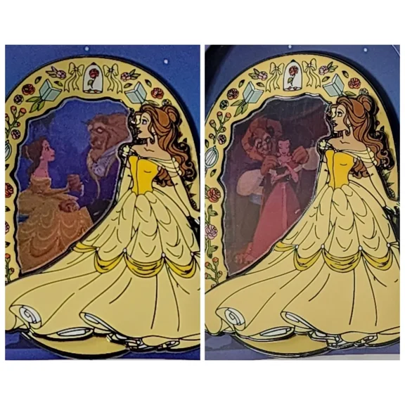 Loungefly Disney Beauty & the Beast Belle Jumbo Lenticular LE 2100 Pin NIB