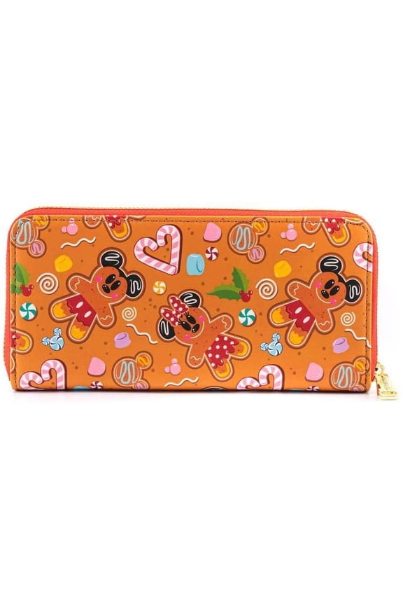 : Disney Gingerbread AOP Zip Around Wallet