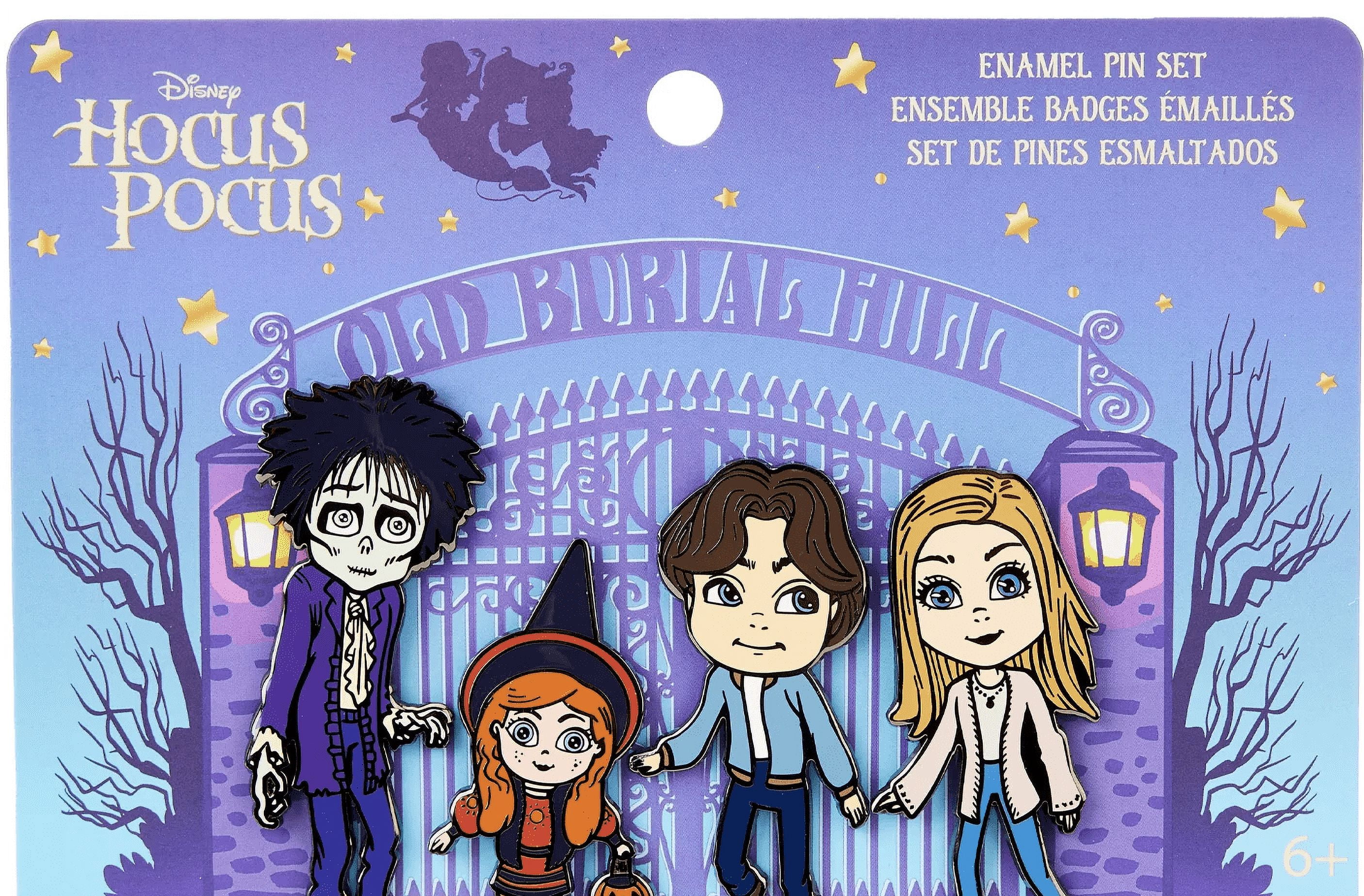 【Lounge Fly】Hocus Pocus 4pc Pin Set Loungefly Disney Hocus Pocus 4pc Pin Set - Walmart Business