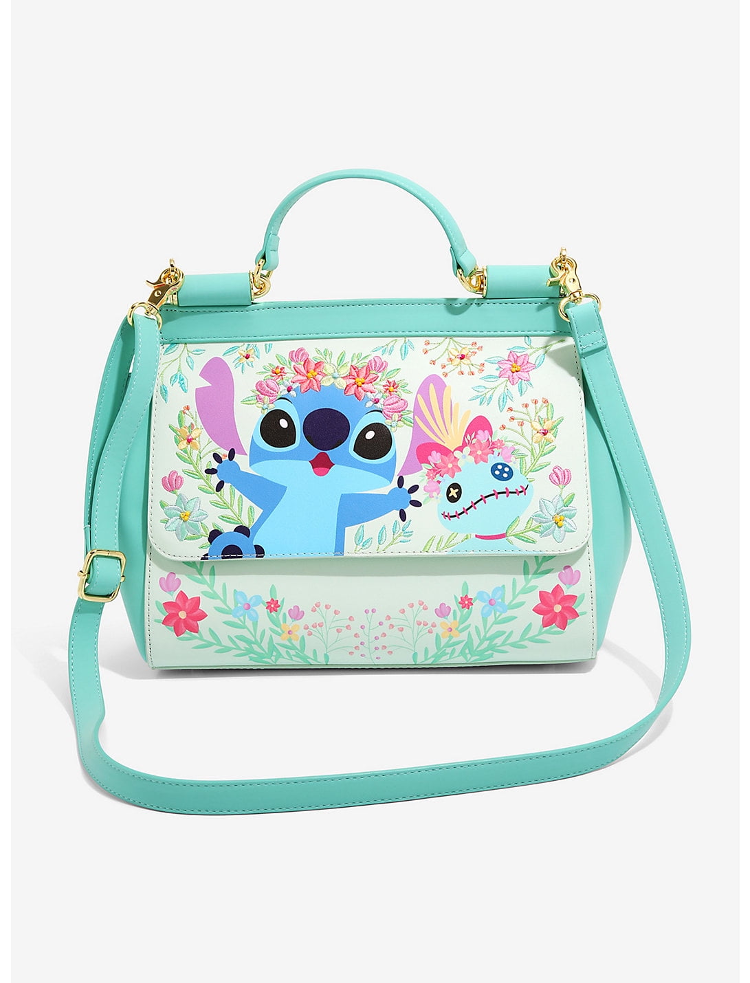 Loungefly Disney Lilo & Stitch Floral Stitch & Scrump Handbag - BoxLunch  Exclusive 