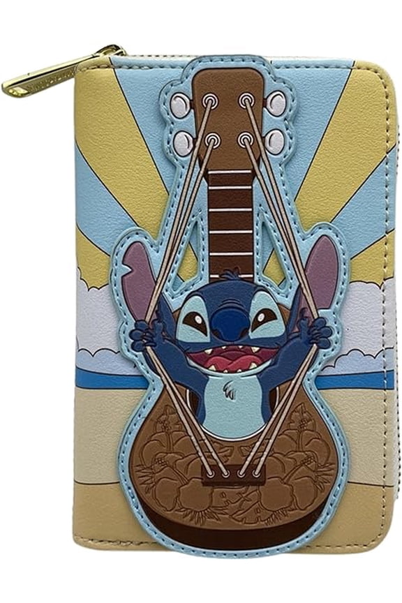 Disney Lilo & Stitch Groovy Zip-Around Wallet  Stitch with Sunglasses & Tropical Floral Print