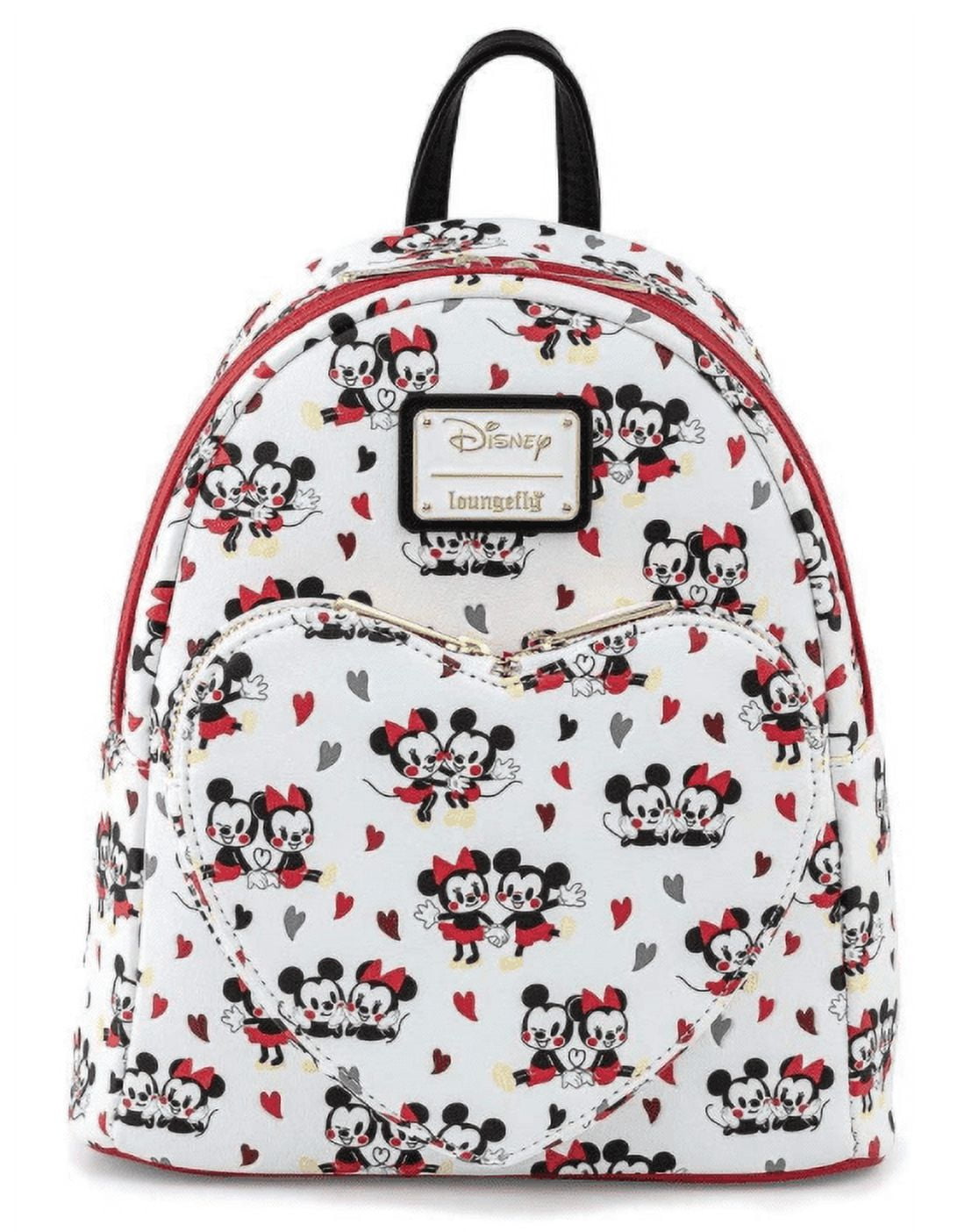 disney mickey and minnie mouse love mini backpack Mouse 10.5" Adult With Movable Characters Out for a Spring cruise Date Night at the Drive-in