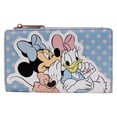 thumbnail image 1 of Loungefly Disney Minnie Mouse & Daisy Duck Pastel Color Block Dots Flap Wallet, 1 of 4
