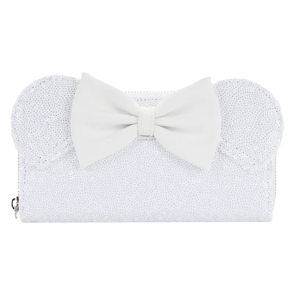 Loungefly: Disney - Minnie Sequin Wedding Zip Around Wallet