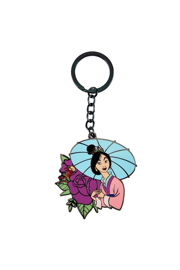 Disney Mulan Floral Tattoo Keychain