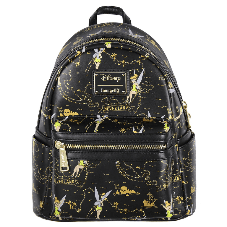 Loungefly Disney Peter Pan Tink Tinkerbell Fairy Black & Gold Mini