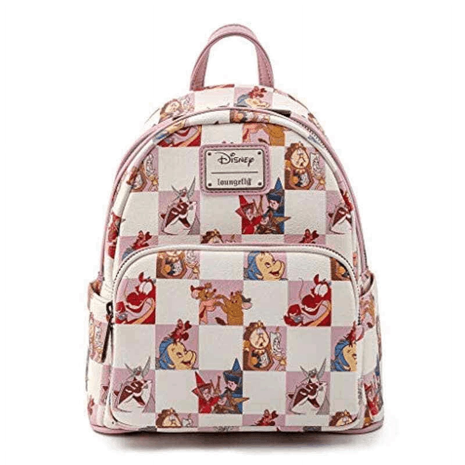 Loungefly Disney Princess Sidekicks Pink and White Checkered