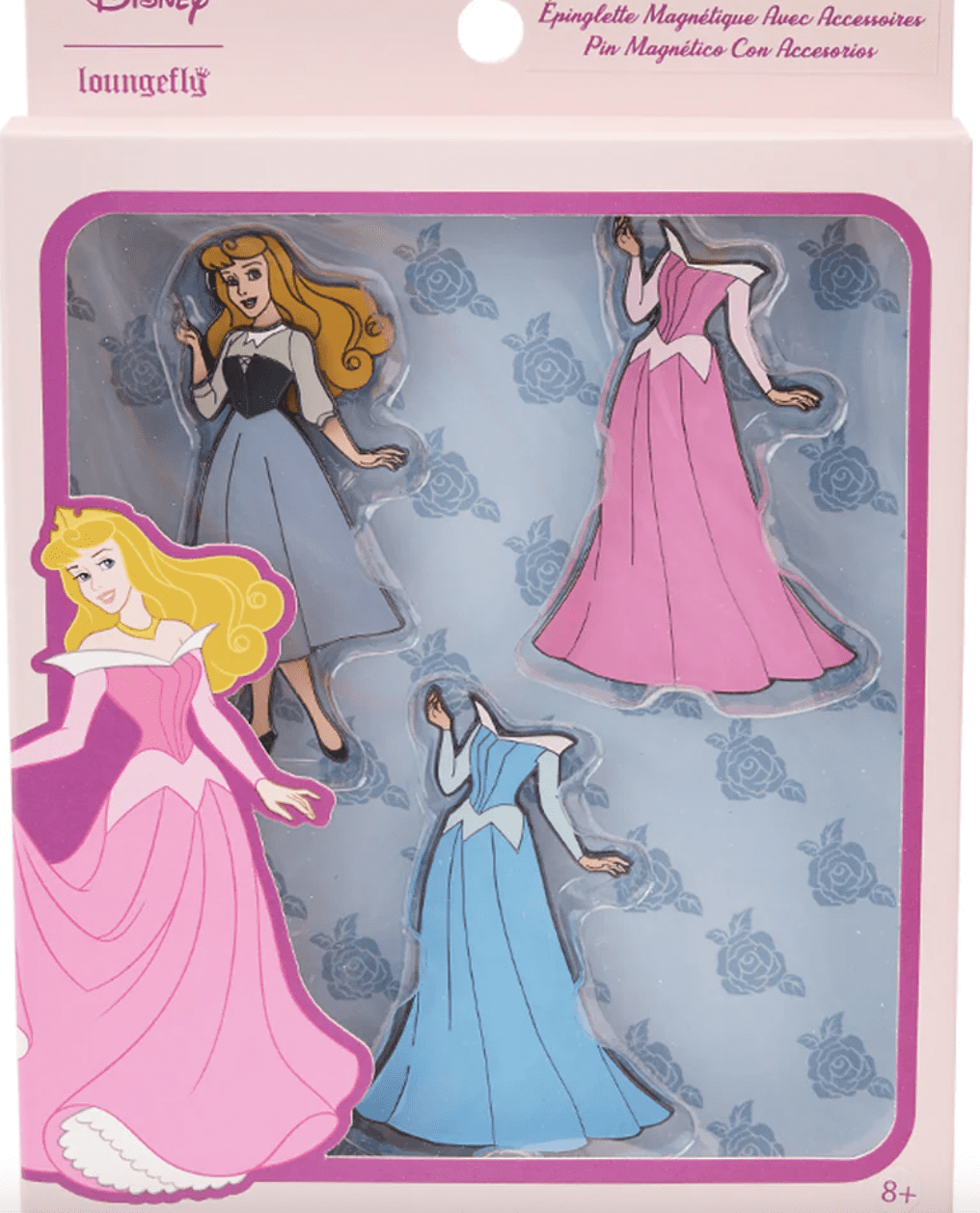 Loungefly Disney Sleeping Beauty Auroa Paper Doll Pin Set