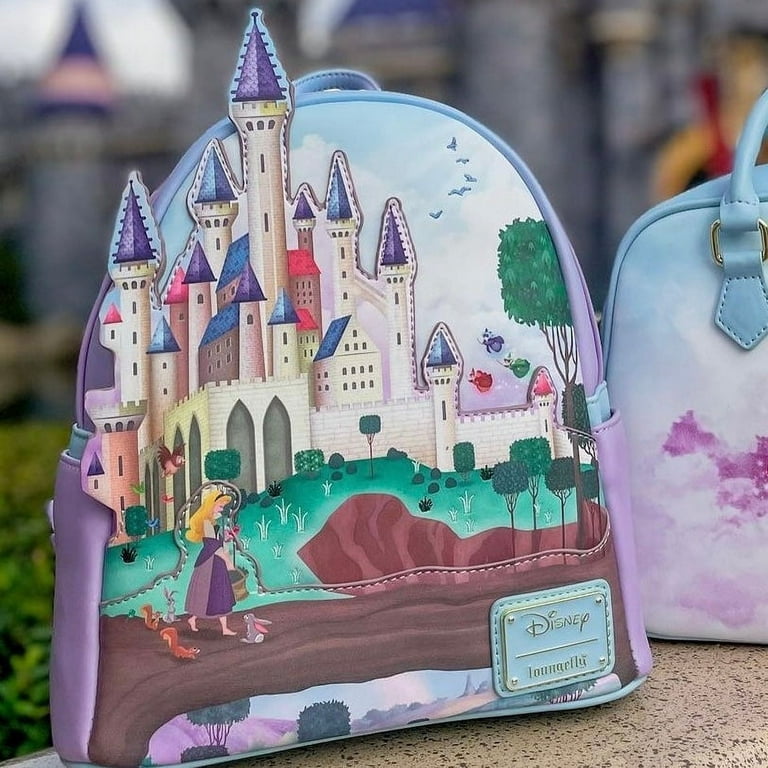 Loungefly x Disney Sleeping Beauty Aurora's Castle Sequin Mini Backpack