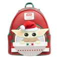 thumbnail image 1 of Loungefly Disney Star Wars Santa Grogu Christmas Baby Yoda Mini Backpack, 1 of 4