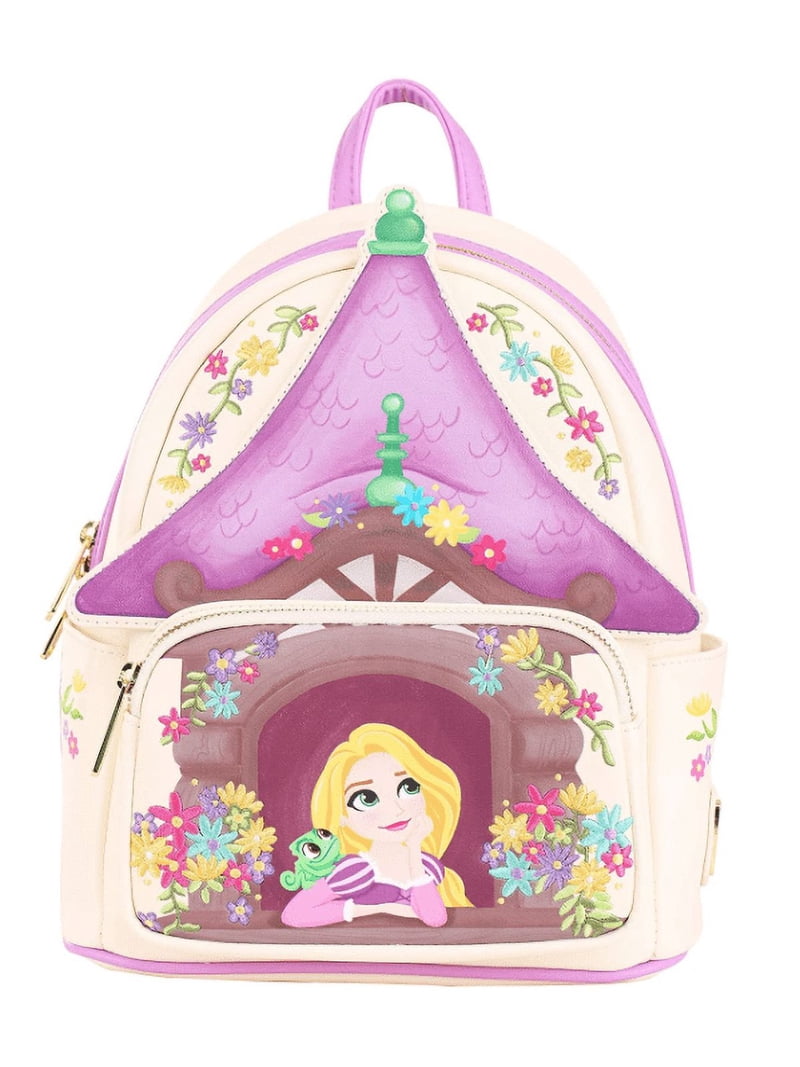 Loungefly Disney Tangled Tower Scene Womens Double Strap Shoulder Bag Purse Loungefly Disney Tangled Rapunzel Scenes Crossbody main image 4