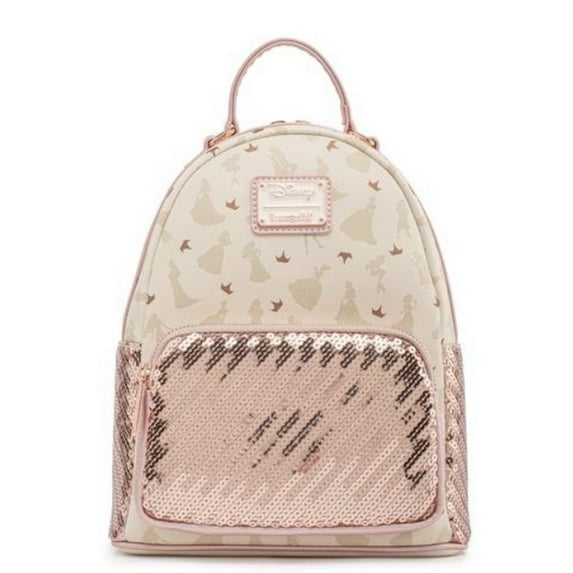 Loungefly: Disney Ultimate Princess Sequin Mini Backpack