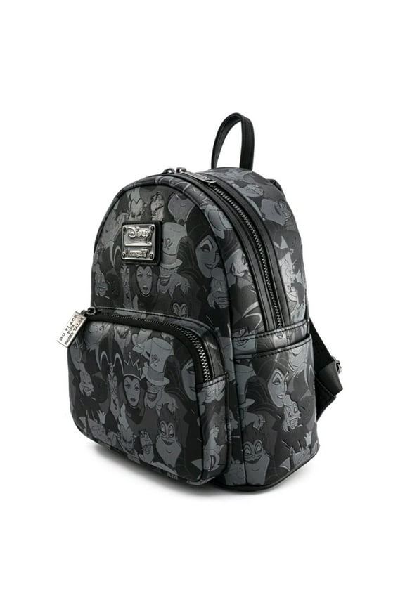 Disney Villains Debossed All Over Print Womens Double Strap Shoulder Bag Purse