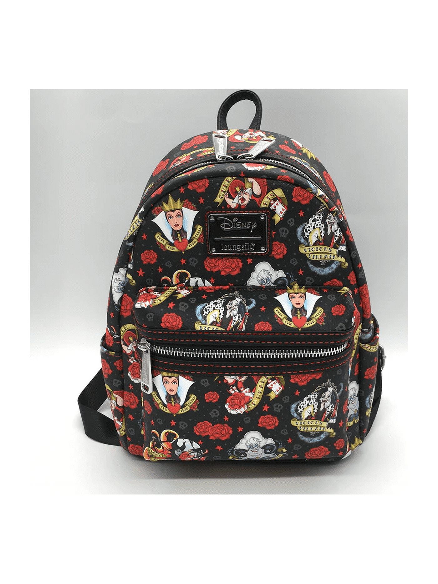 Loungefly Nylon Backpack: Disney Villain Icons AOP