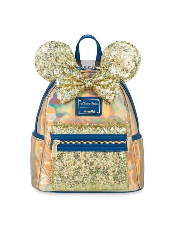 Earidescent Gold Sequin Backpack Disney Parks 50th Anniversary