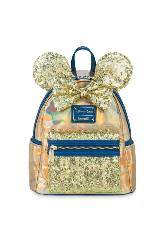 Earidescent Gold Sequin Backpack Disney Parks 50th Anniversary