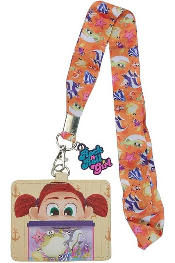 Finding Nemo Darla Fish Tank Lanyard with Card Holder, Multi-color, Lanyard Cardholde