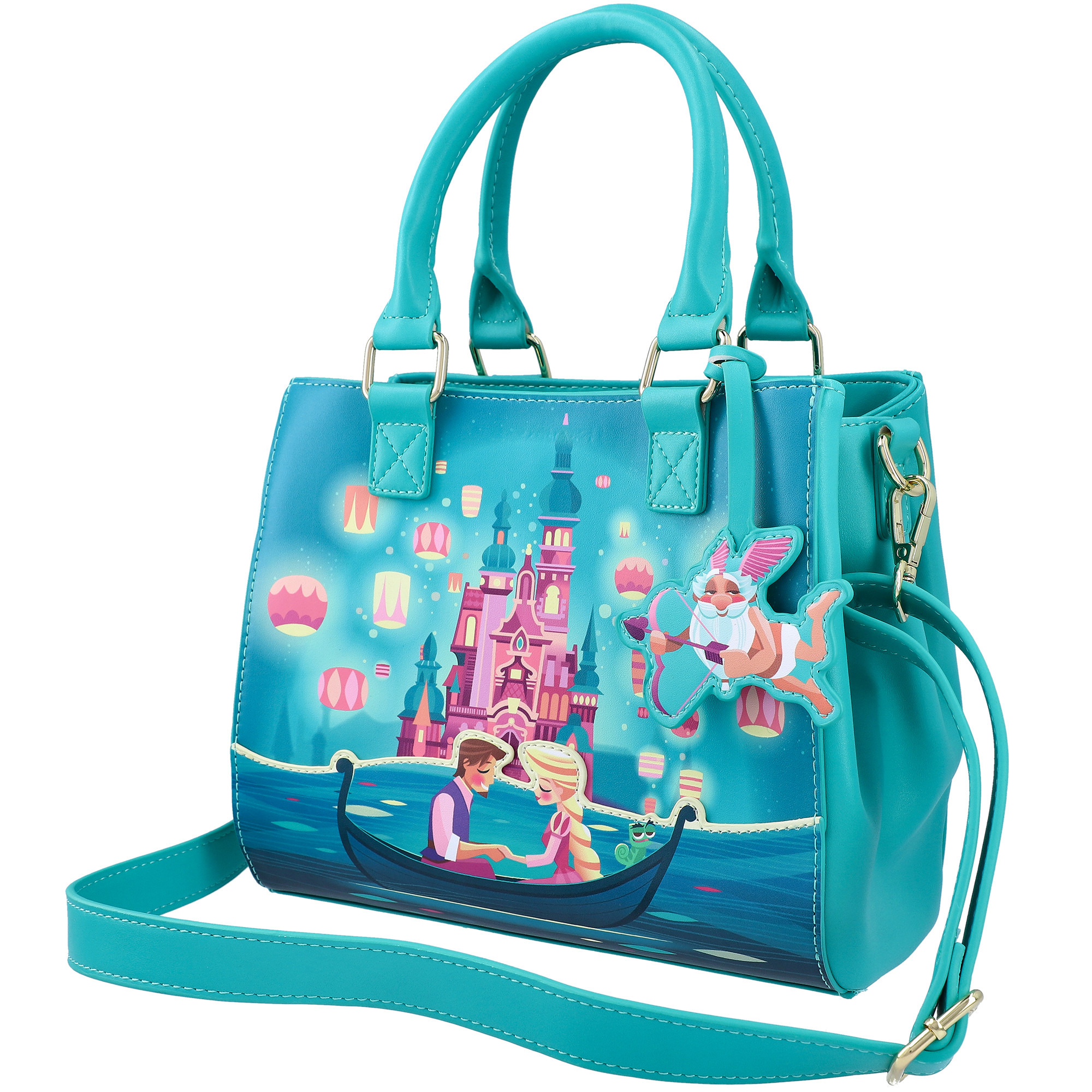 Loungefly Green Tangled Castle Crossbody Purse