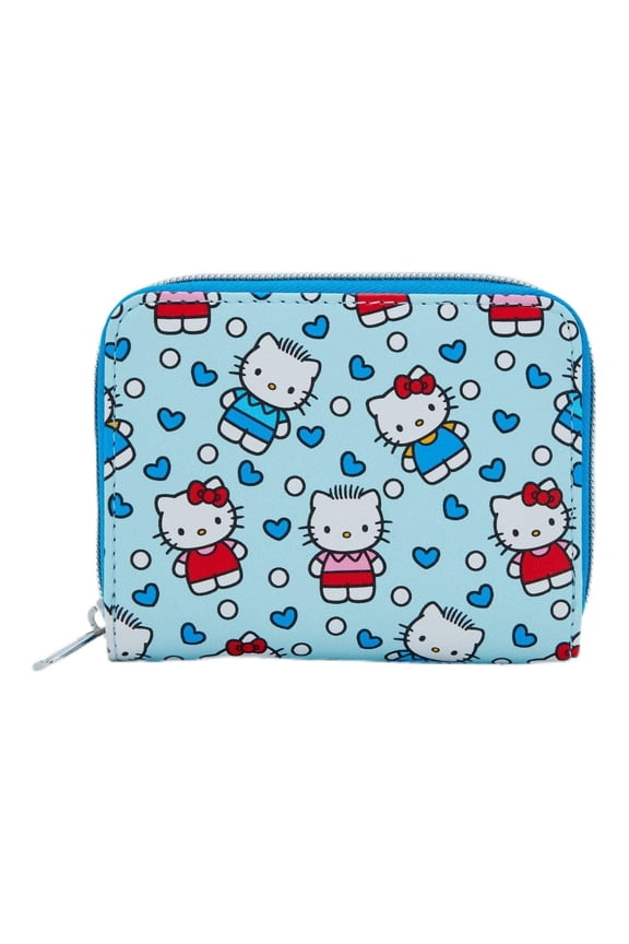 Loungefly Hello Kitty And Dear Daniel Allover Print Mini Zipper Wallet MULTI NONE A101