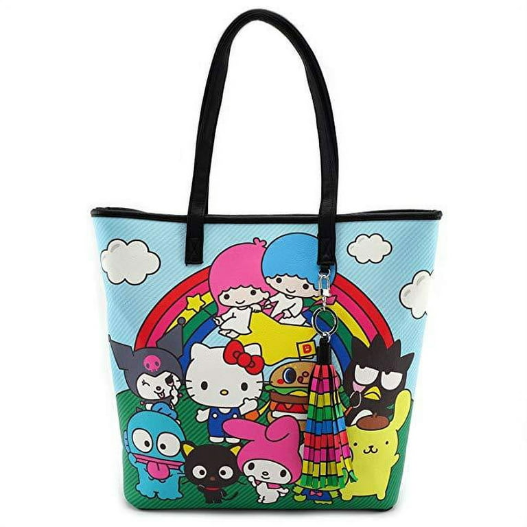 Loungefly Hello Kitty Sanrio Character Rainbow Tote Purse