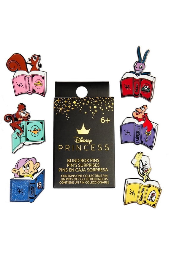 LFY-WDPN2785-C Disney Princess Books Blind Box Set of 6 Enamel Pins | One Box