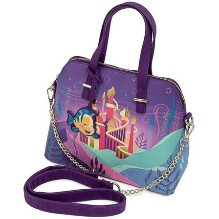 Loungefly LFY-WDTB2280-C Disney The Little Mermaid Ariel Castle Crossbody Purse