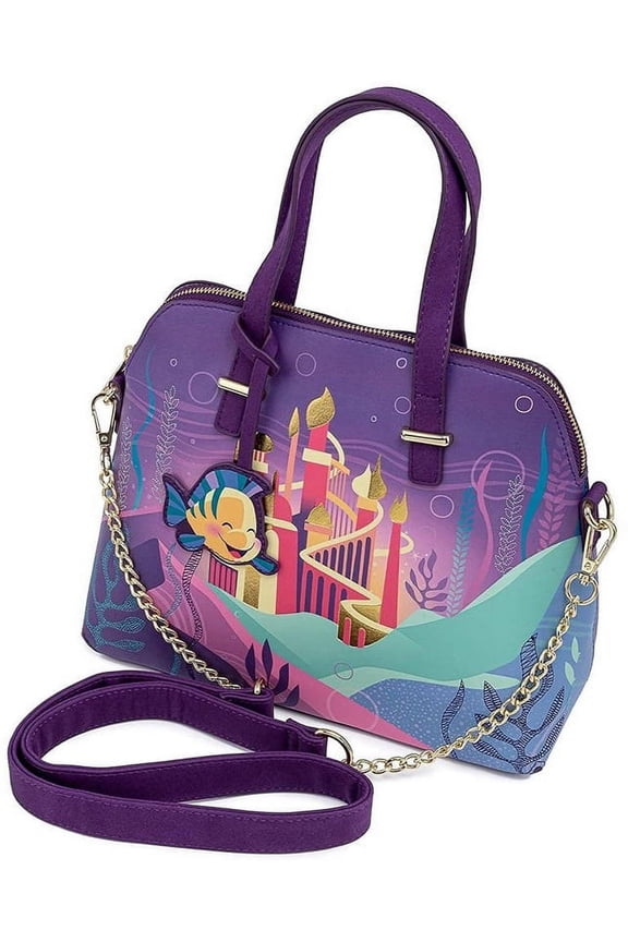 LFY-WDTB2280-C Disney The Little Mermaid Ariel Castle Crossbody Purse