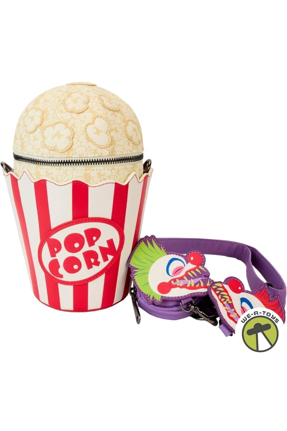Killer Klowns From Outer Space Popcorn Crossbody Bag Glows Loungefly