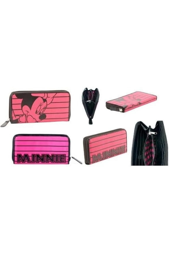 Minnie Mouse Women's Wallet, Pink/Black, 1-Piece