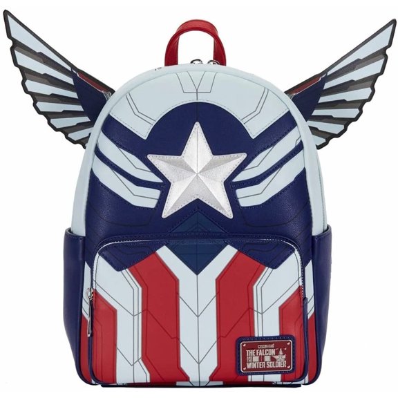 Loungefly Marvel Falcon Captain America Cosplay Womens Double Strap Shoulder Bag Purse