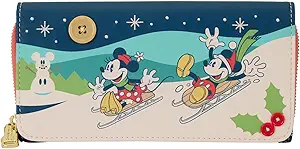 Loungefly Mickey and Minnie Holiday Wallet