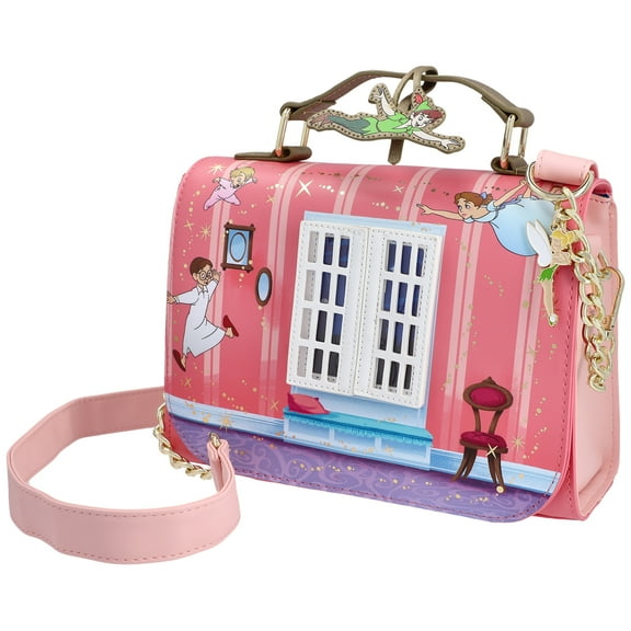 Loungefly Pink Peter Pan 70th Anniversary You Can Fly Crossbody Purse
