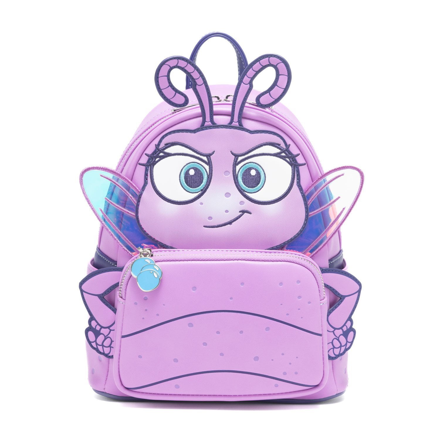 Princess Dot Purple Faux Leather Mini Backpack