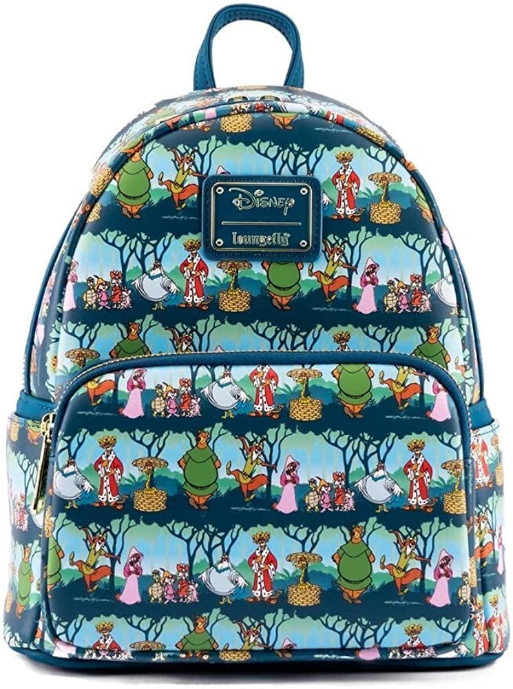 Loungefly Robin Hood Sherwood Forest Print Mini Backpack  display picture 2