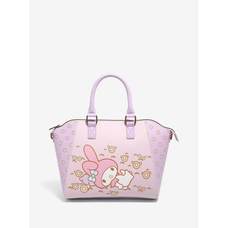 Loungefly Sanrio Hello Kitty My Melody Daisies Purple Satchel Bag Purse