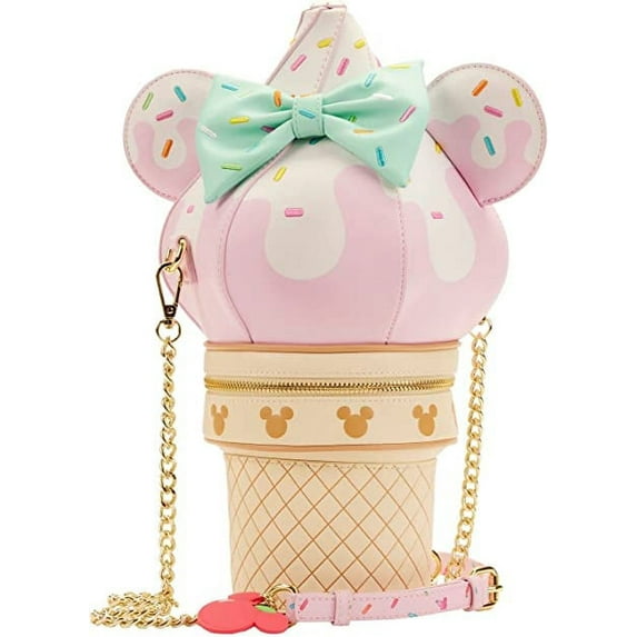 Loungefly Stitch Shoppe Disney Minnie Soft Serve Ice Cream Crossbody Bag