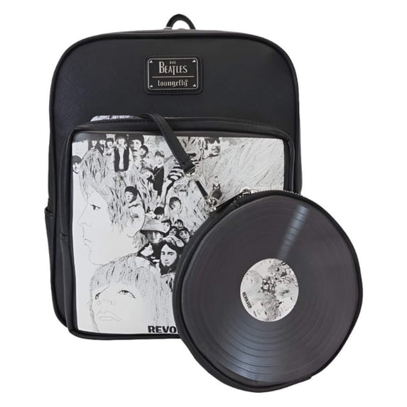 Loungefly The Beatles Revolver Album Cover Mini Backpack with Record Coin Bag SALE
