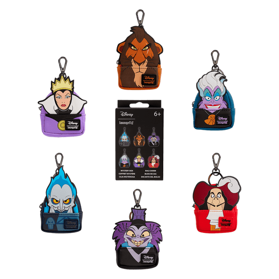 Loungefly Disney Villains Cosplay Mystery Mini Backpack Keychain Charm
