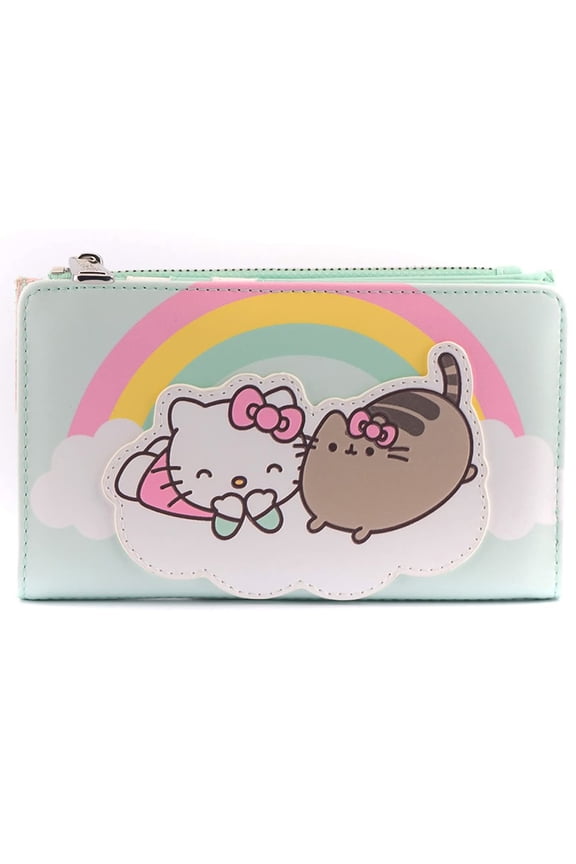 X Pusheen Hello Kitty Cloud Lounging Flap Wallet - Fashion Kawaii Cute Wallets Y101