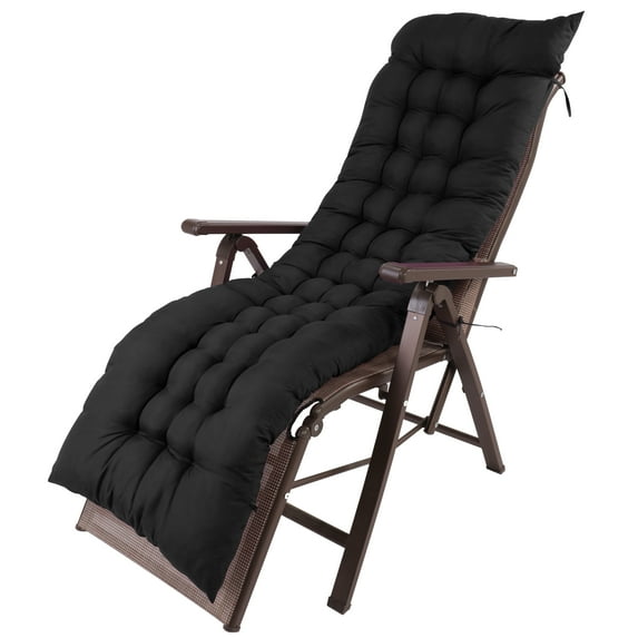 Lounger Cushion Patio Chaise Lounge Cushion, 61.02x19.90 Inch Lounge Chair Cushion Recliner Cushions with Ties