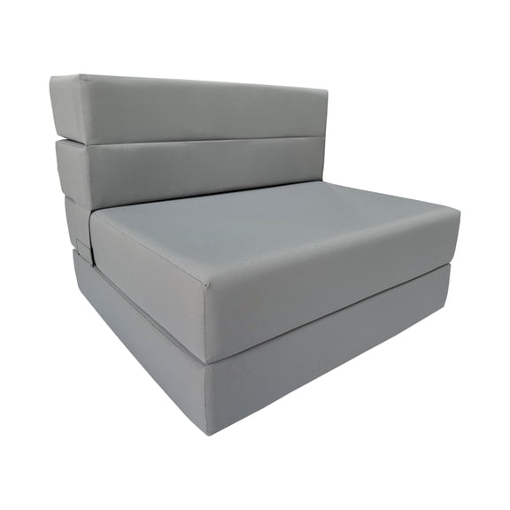 Lounger Folding Foam Mattresses, Portable Convertible Sofa Beds, Sleeper Flip Chairs, Gray 80 x 32 x 6