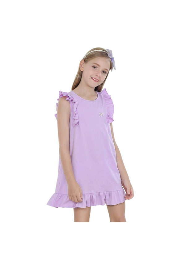 Loungewear Gowns Nightgowns Princess Night Dress #Z10 Purple 6-7 Years