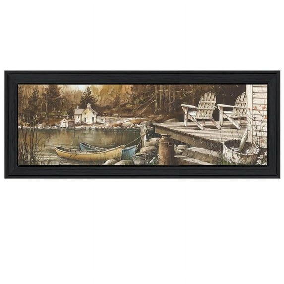 Lounging By John Rossini Printed Framed Wall Art Wood Multi-Color