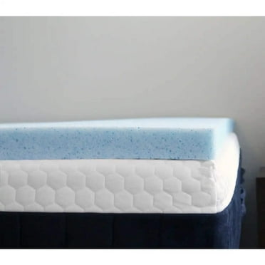 LOUNJ 2 Inch RV Mattress Topper, Bunk 28x73 - Gel Memory Foam, Cooling