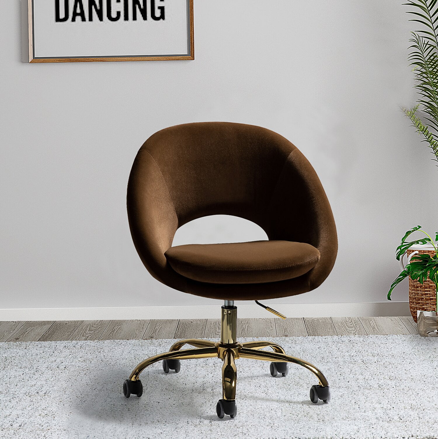 Lourdes velvet task chair online