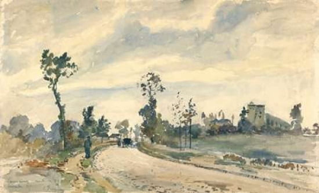 Louveciennes Route de Saint-Germain Canvas Art - Camille Pissarro (24 x 36)