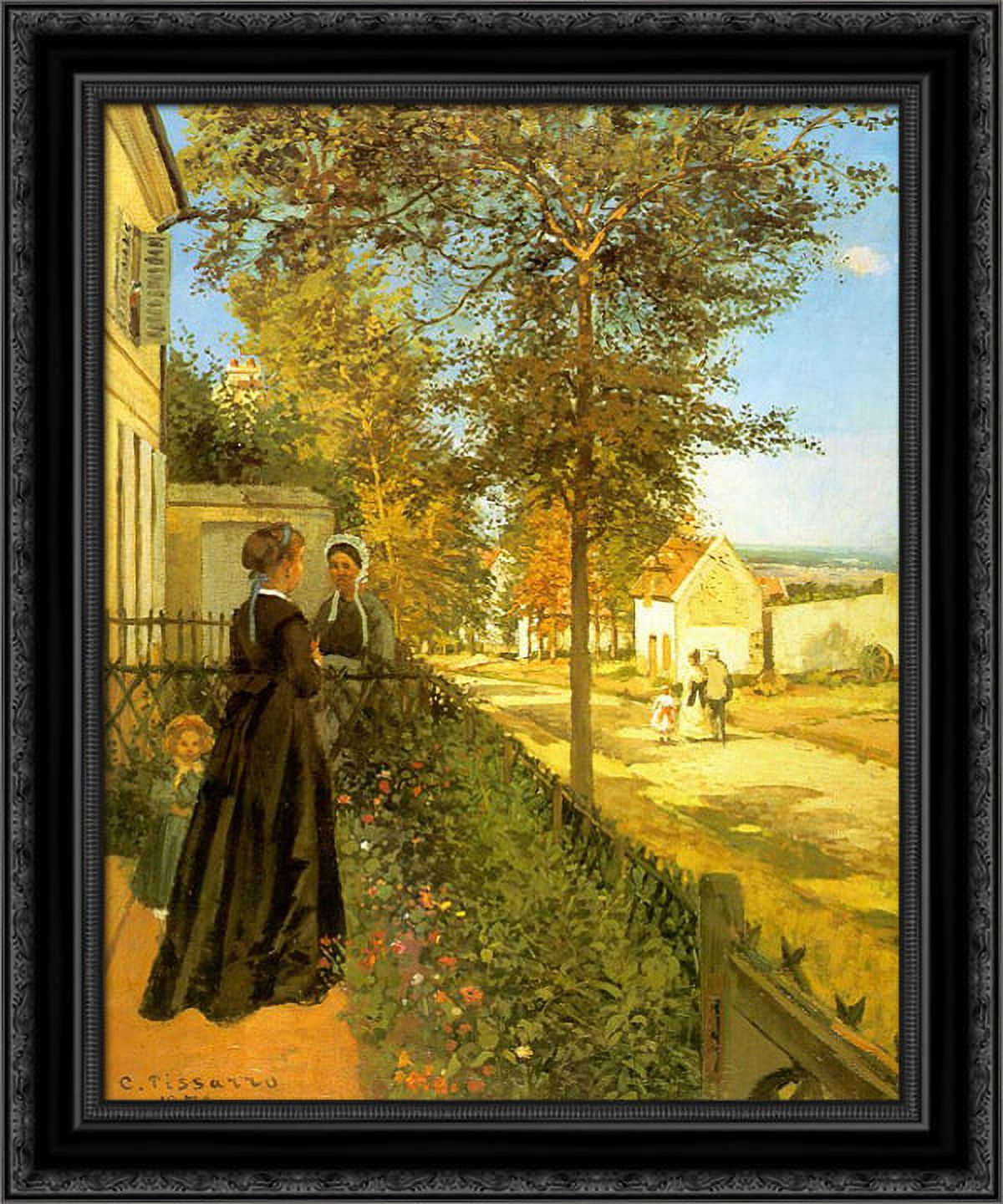 Louveciennes: The Road to Versailles 20x24 Black Ornate Wood